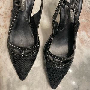 White House Black Market size 7 1/2 black, studded heels.